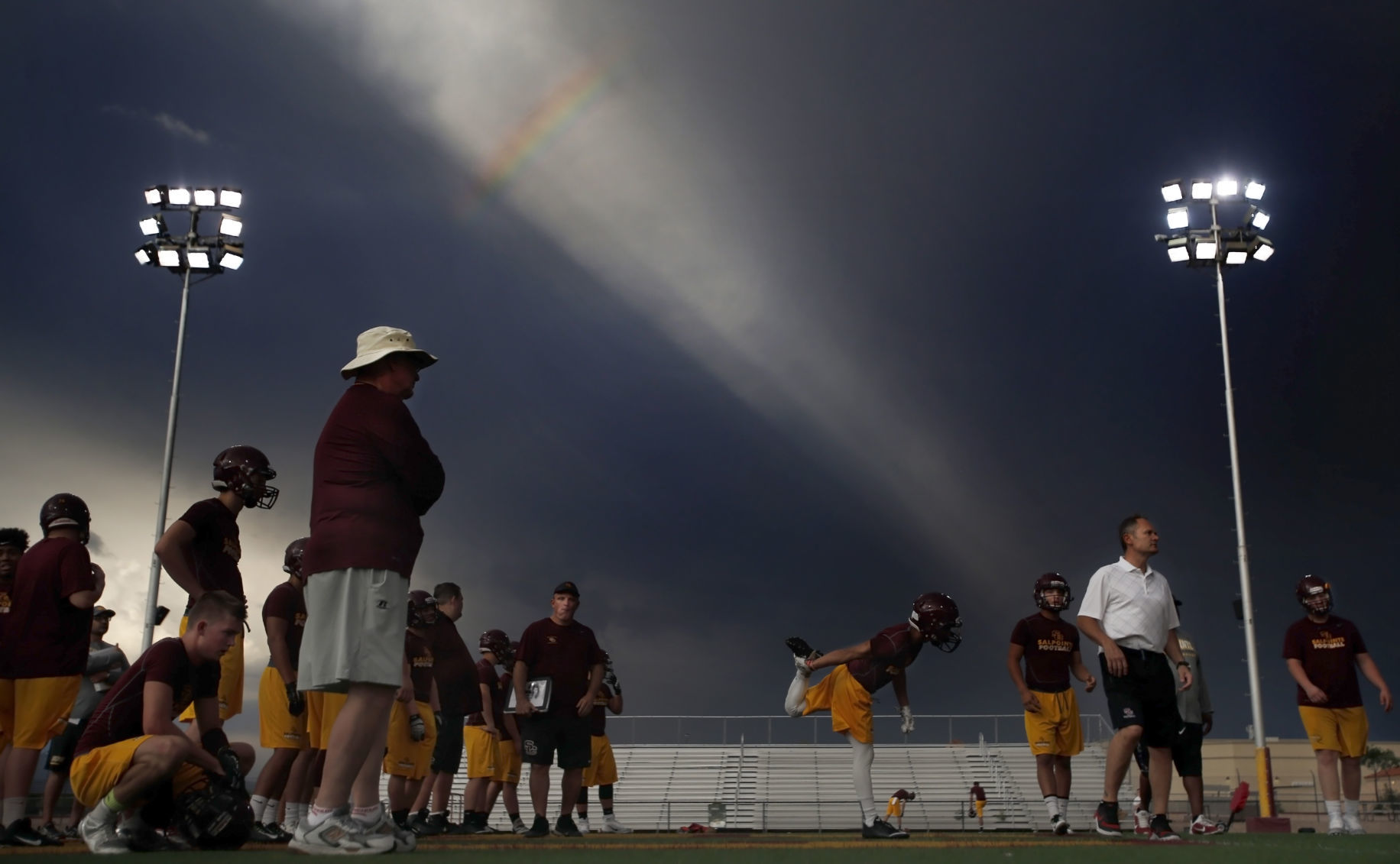 Sapolinte HS football coach Dennis Bene